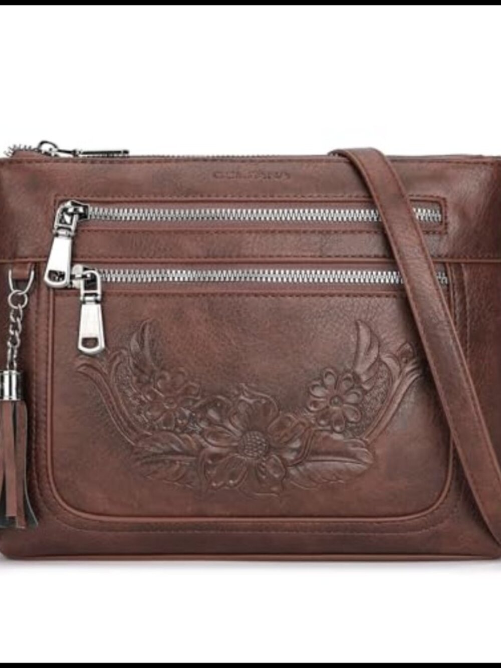 PU Leather Crossbody Bag Multi Pocket Women's Small Purse Travel